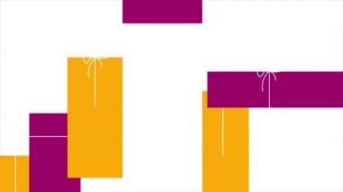 Birçok düz tasarım hediye kutusu, sanat videosu illüstrasyonu.