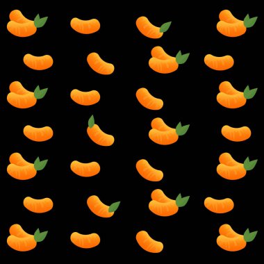 Mandalina dilimli arka plan, vektör sanat çizimi.