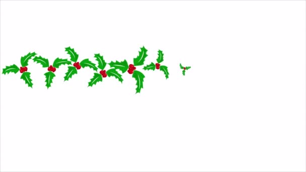 Baga Vermelha Festiva Feliz Natal Feliz Ano Novo Ilustração Vídeo — Vídeo de Stock