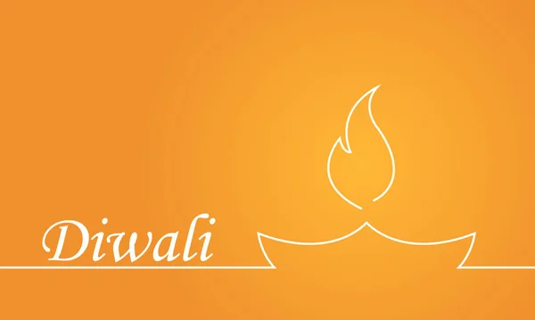 Diwali假日的线性背景 矢量艺术图解 — 图库矢量图片