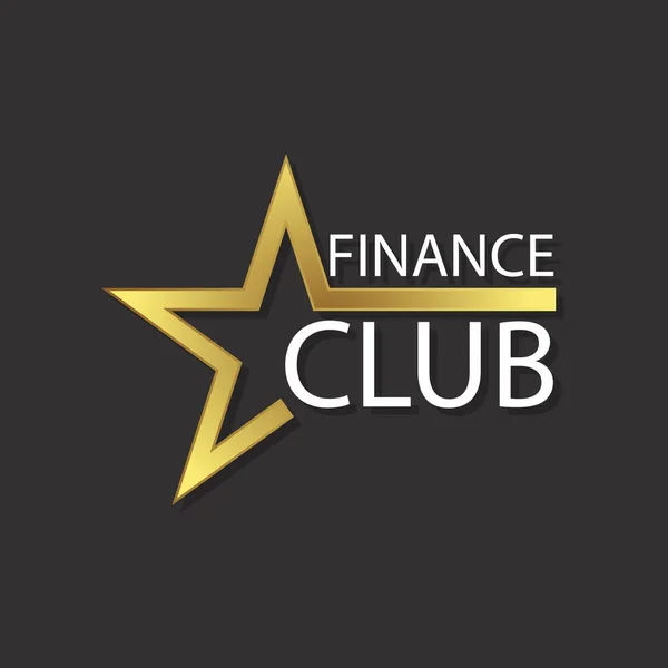 Finanzclub Stern Logo Vektorkunst Illustration — Stockvektor