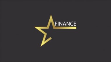 Finansal kulüp yıldızı logosu, sanat videosu illüstrasyonu.
