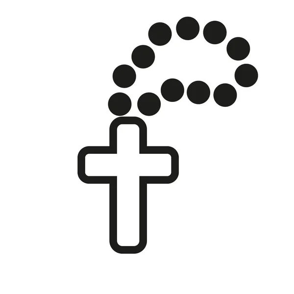 Christian Rosary Losary Vector Art Illustration — 스톡 벡터