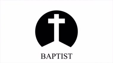 Baptist haçı logosu, sanat videosu illüstrasyonu.