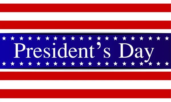 Flaga Usa Stylu Sztandar Dzień Prezydenta Wektor Ilustracji Sztuki — Wektor stockowy