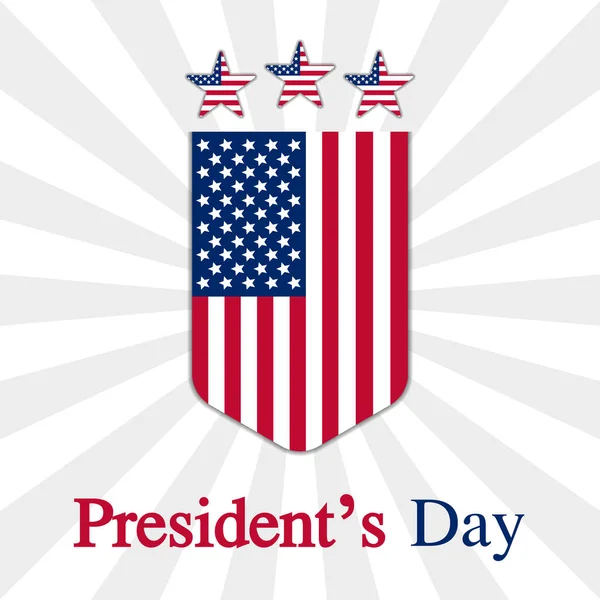 アメリカ大統領の日バッジベクトルアートイラスト — ストックベクタ