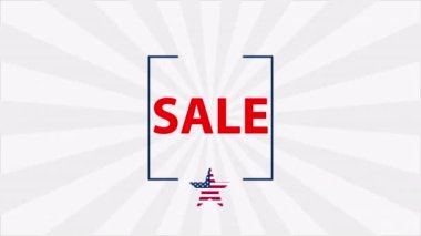 Başkanlar günü indirimli afiş, sanat videosu illüstrasyonu.