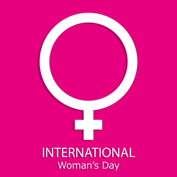 Día Internacional Mujer Signo Mujer Cartel Ilustración Arte Vectorial — Vector de stock