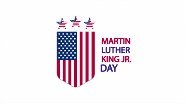 Martin Luther Király Nap Medál Art Video Illusztráció — Stock videók