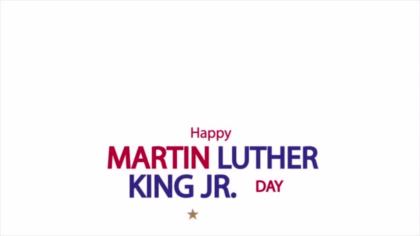 Martin Luther King Günü Posteri Sanat Videosu Illüstrasyonu — Stok video
