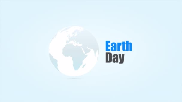 Planet Earth Day Blue Style Art Video Illustration — Stock Video