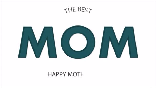 Happy Mothers Day Greeting Card Mom Typography Decoration Beautiful Art — Stock Video