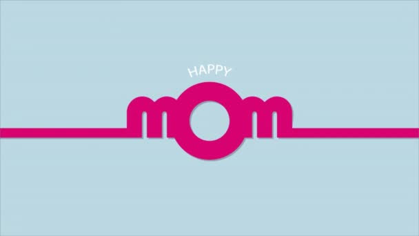 Anya Boldog Anyák Napján Art Video Illusztráció — Stock videók