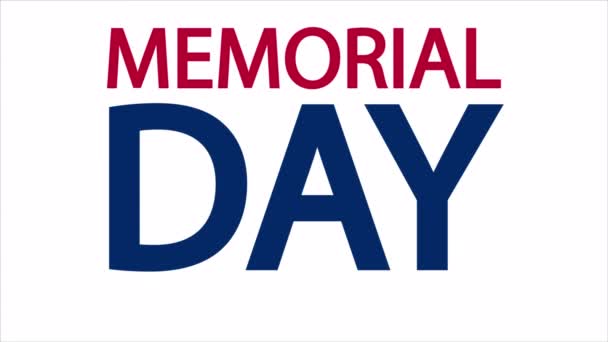 Memorial Day Usa Flag Soldier Badge Art Video Illustration — Stock video