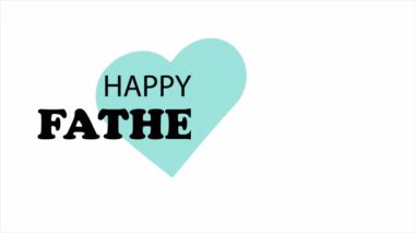 Mutlu Babalar Günü için kaligrafi, sanat videosu illüstrasyonu.