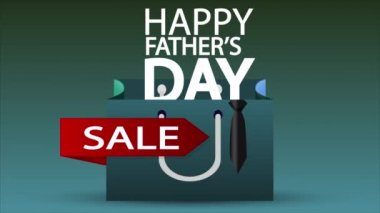 Babalar Günü alışveriş çantası, sanat videosu illüstrasyonu..