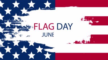 ABD bayrak günü benekli arka plan afişi, sanat videosu illüstrasyonu.