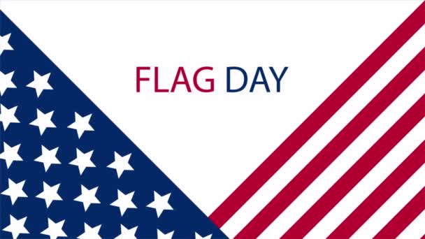 Hintergrund Mit Amerikanischer Flagge Zum Flaggentag Kunstvideo Illustration — Stockvideo