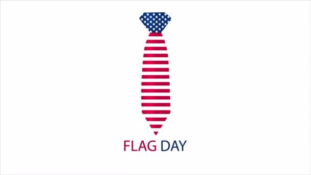 Eua Bandeira Dia Gravata Arte Vídeo Ilustração — Vídeo de Stock