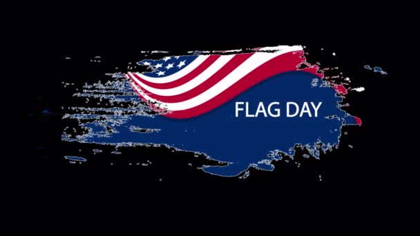 Usa Flagga Dag Pensel Stil Konst Video Illustration — Stockvideo