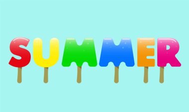 Söz yazında dondurma, vektör sanatının çizimi.