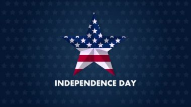 ABD 'nin Bağımsızlık Günü 4 Temmuz, sanat videosu illüstrasyonu.