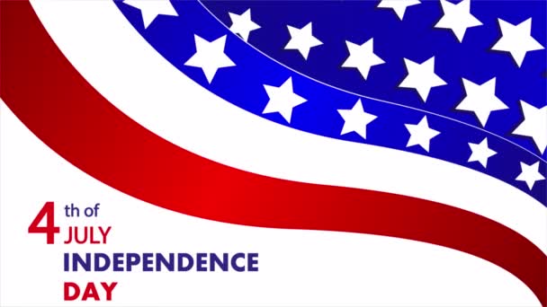 Creative Usa Flag 4Th July Independence Day Art Video Illustration — Stock Video