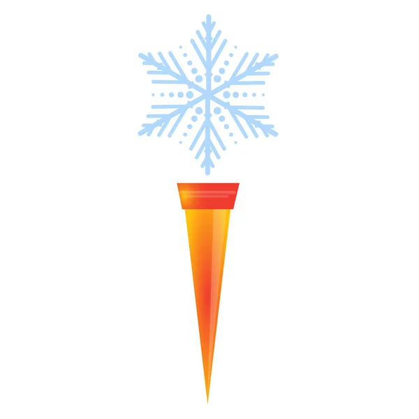 Latarka Śnieżynka Dla Sportów Zimowych Wektor Ilustracja Sztuki — Wektor stockowy