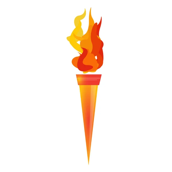 Torch Burning Fire Vector Art Illustration — Stock Vector