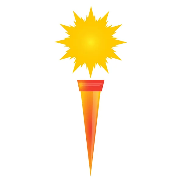 Antorcha Con Sol Para Deportes Verano Ilustración Arte Vectorial — Archivo Imágenes Vectoriales