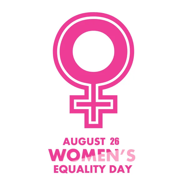 Signo Género Femenino Para Agosto Día Igualdad Las Mujeres Ilustración — Vector de stock