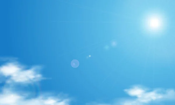 Сонце Проти Блакитного Неба Векторна Ілюстрація — стоковий вектор