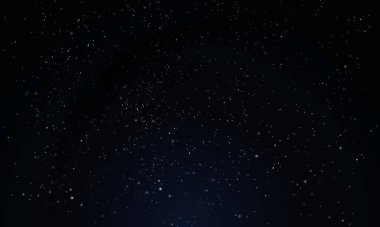 Yıldızlı gece gökyüzü, vektör sanat çizimleri.