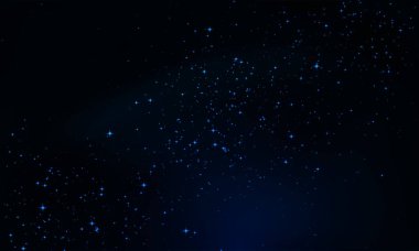 Yıldızlı uzay gece gökyüzü, vektör sanat çizimi. 