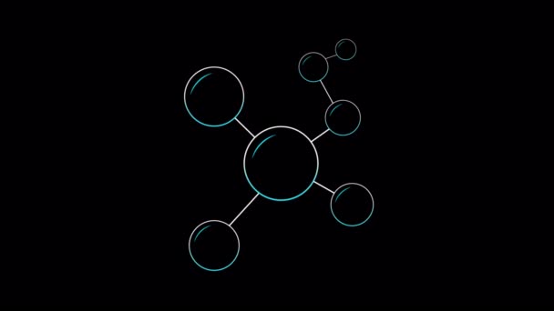 Molecule Biotechnology Art Video Illustration — Stock Video