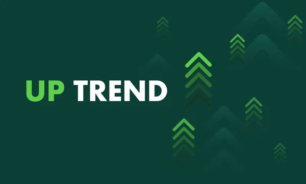 Bullish Uptrend Banner Vector Art Illustratie — Stockvector