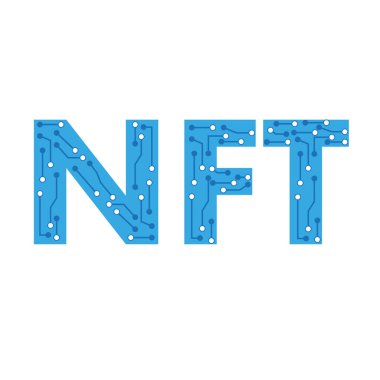 Teknoloji engelleme zinciri, ödenemez jeton, vektör sanat çizimi.