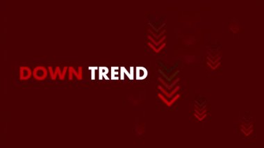 Taşıyıcı trend aşağı afiş, sanat video illüstrasyonu.