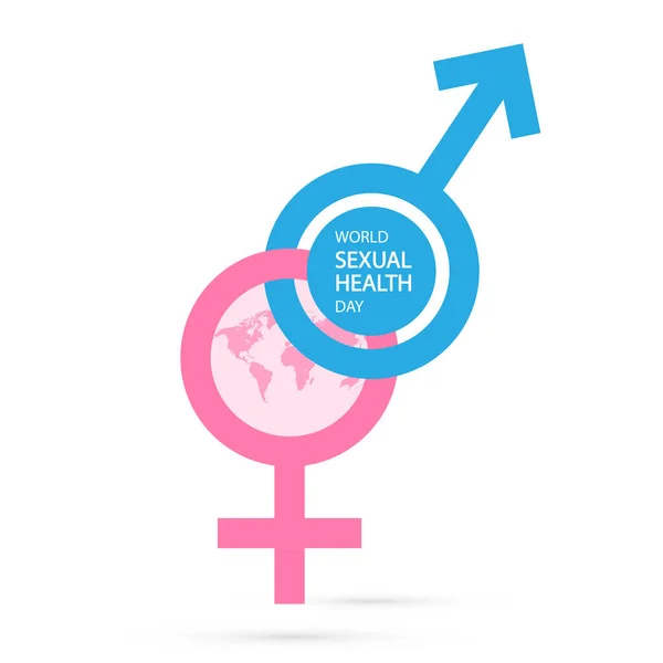 Ion Para Día Mundial Salud Sexual Para Hombres Mujeres Ilustración — Vector de stock