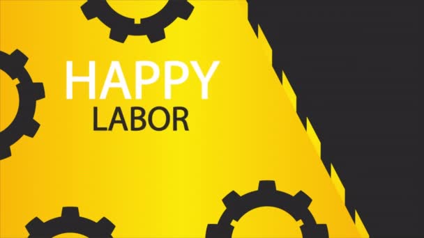 Labor Day Banner Design Illustrazione Video Arte — Video Stock