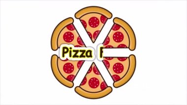 Pizza Festivali Pizza Dilimleri, vektör çizimi.