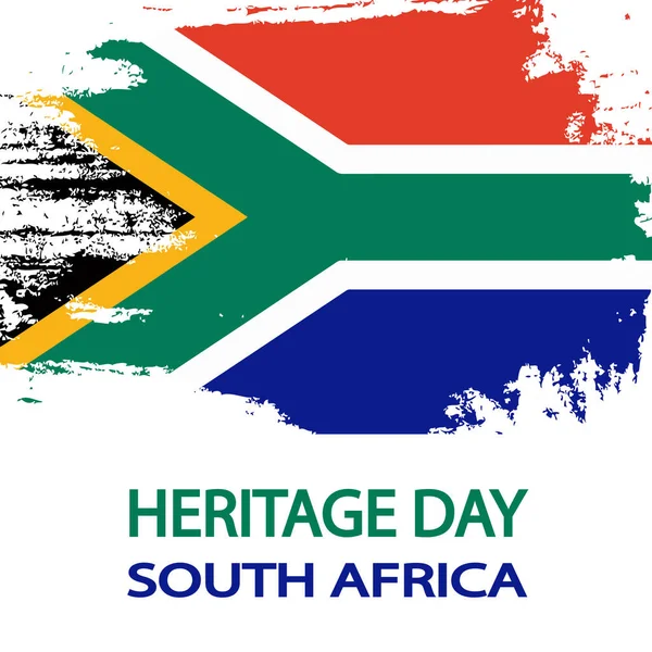 Bandera Día Del Patrimonio Sudáfrica Ilustración Arte Vectorial — Vector de stock