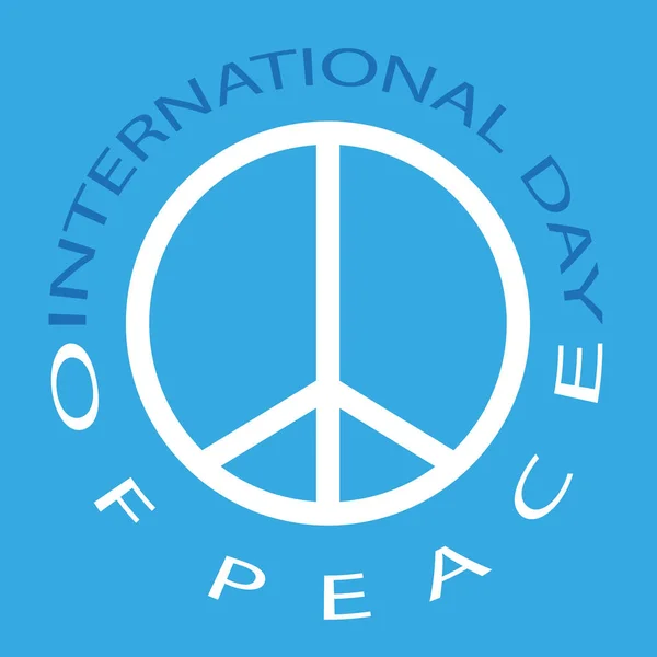 Λογότυπο Για Διεθνή Ημέρα Της Ειρήνης Διανυσματική Τέχνη Εικονογράφηση — Διανυσματικό Αρχείο