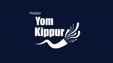 Kefaret Günü için boynuz, sanat videosu illüstrasyonu.