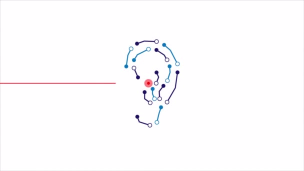 Ucho Technologii Międzynarodowym Dniu Głuchych Ilustracja Wideo Sztuki — Wideo stockowe