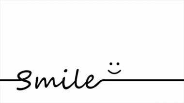 World smile day in linear style, art video illustration.