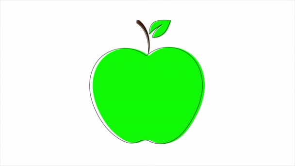 Apple World Vegetarian Day Art Video Illustration — Vídeo de stock