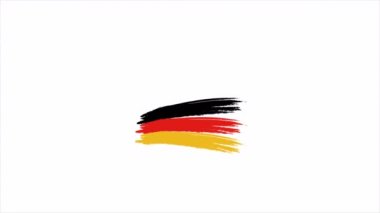Alman Birlik Tag der Deutschen Einheit 'in 3 Ekim günü, sanat videosu illüstrasyonu.