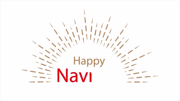 Feliz Feriado Indiano Navaratri Ilustração Vídeo Arte — Vídeo de Stock