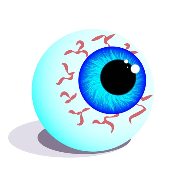 Halloween Eyeball Vector Art Illustratie — Stockvector